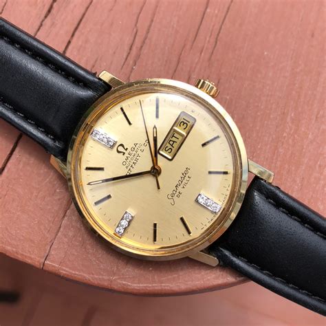 all gold omega watch|vintage 14k gold omega watches.